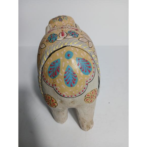 Hand-Painted Elephant Figurine – Indian Folk Art Style, Made in India,... - Picture 4 of 5